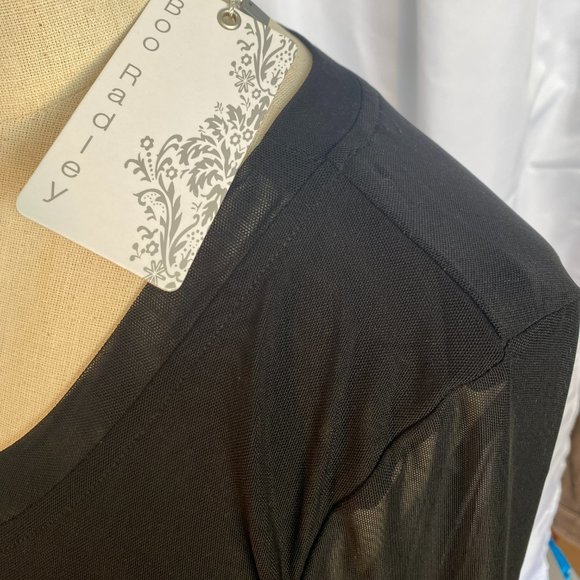 💰5 For $40 / BOO RADLEY AUSTRALIA - BLACK MESH LONG SLEEVED TOP (BNWT) - Picture 9 of 9